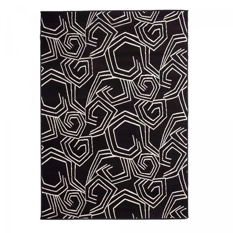 UNAMOURDETAPIS Tapis Salon 120x170 Cm Rectangulaire AF OSLO Noir Salon Adapté Au Chauffage Par Le Sol - Noir 2 UNAMOURDETAPIS Tapis Salon 120x170 Cm Rectangulaire AF OSLO Noir Salon Adapté Au Chauffage Par Le Sol - Noir – Image 2