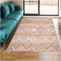 UNAMOURDETAPIS Tapis Salon 60x110 Cm Rectangulaire AF MEKNEZA Gris Entrée Adapté Au Chauffage Par Le Sol - Gris