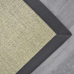 DÉCOWEB Tapis Sisal Tulum écru Ganse Coton Anthracite - 160 X 230 Cm 7 DÉCOWEB Tapis Sisal Tulum écru Ganse Coton Anthracite - 160 X 230 Cm -Tapis et paillasson Soldes 10360942 3