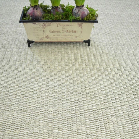 DÉCOWEB Tapis Sisal Quintana Blanchi Ganse Coton Anthracite - 140 X 200 Cm 3 DÉCOWEB Tapis Sisal Quintana Blanchi Ganse Coton Anthracite - 140 X 200 Cm – Image 3