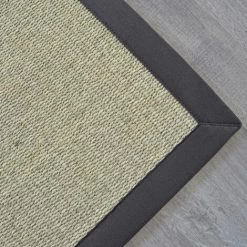 DÉCOWEB Tapis Sisal Quintana Blanchi Ganse Coton Anthracite - 140 X 200 Cm 9 DÉCOWEB Tapis Sisal Quintana Blanchi Ganse Coton Anthracite - 140 X 200 Cm -Tapis et paillasson Soldes 10360951 5