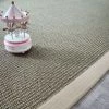 DÉCOWEB Tapis Sisal Quintana Grège Ganse Coton Grège - 140 X 200 Cm
