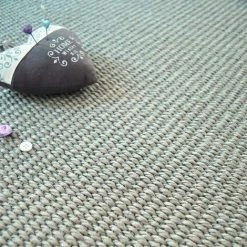 DÉCOWEB Tapis Sisal Quintana Gris Ganse Coton Vert De Gris - 140 X 200 Cm -Tapis et paillasson Soldes 10360962 3