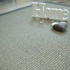 DÉCOWEB Tapis Sisal Quintana Gris Ganse Coton Vert De Gris - 140 X 200 Cm -Tapis et paillasson Soldes 10360962 4