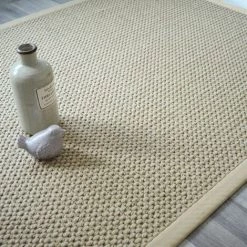 DÉCOWEB Tapis Laine Et Sisal Albury Grège Ganse Coton Grège - 160 X 230 Cm -Tapis et paillasson Soldes 10360966 3