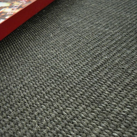 DÉCOWEB Tapis Sisal Quintana Anthracite Ganse Coton Anthracite - 160 X 230 Cm 5 DÉCOWEB Tapis Sisal Quintana Anthracite Ganse Coton Anthracite - 160 X 230 Cm – Image 5