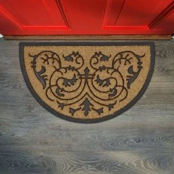 Relaxdays Paillasson Fibre De Coco Demi-lune 100 X 60 Cm Ornements, Marron 7 Relaxdays Paillasson Fibre De Coco Demi-lune 100 X 60 Cm Ornements, Marron -Tapis et paillasson Soldes 10364172 3