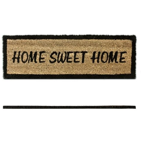 Relaxdays Paillasson En Fibres De Coco Tapis De Sol Porte Entrée HOME SWEET HOME Rectangulaire 25 X 75 Cm Essuie-pieds Intérieur Extérieur Dessous Antidérapant Caoutchouc PVC Saleté, Marron 2 Relaxdays Paillasson En Fibres De Coco Tapis De Sol Porte Entrée HOME SWEET HOME Rectangulaire 25 X 75 Cm Essuie-pieds Intérieur Extérieur Dessous Antidérapant Caoutchouc PVC Saleté, Marron – Image 2