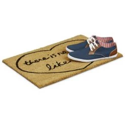 Relaxdays Paillasson En Fibres De Coco Tapis De Sol Porte D’entrée “there Is No Place Like Home” 40 X 60 Cm Essuie-pieds Intérieur Extérieur Saleté Dessous Antidérapant PVC Caoutchouc, Marron -Tapis et paillasson Soldes 10364257 4