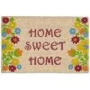 Relaxdays Paillasson Fibres De Coco Tapis De Sol HOME SWEET HOME 60x40 Face Antidérapante, Marron