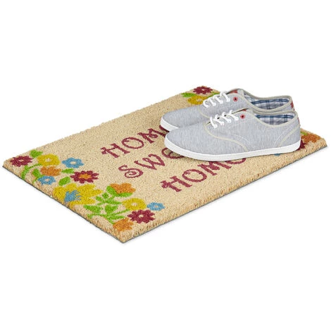 Relaxdays Paillasson Fibres De Coco Tapis De Sol HOME SWEET HOME 60x40 Face Antidérapante, Marron 2 Relaxdays Paillasson Fibres De Coco Tapis De Sol HOME SWEET HOME 60x40 Face Antidérapante, Marron – Image 2