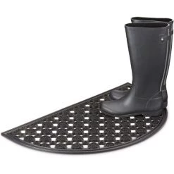 Relaxdays Paillasson 75x45 Cm Tapis De Sol Antidérapant Caoutchouc Grille Demi-rond Résistant Pluie Neige Balcon Terrasse Jardin Deli-lune, Noir 7 Relaxdays Paillasson 75x45 Cm Tapis De Sol Antidérapant Caoutchouc Grille Demi-rond Résistant Pluie Neige Balcon Terrasse Jardin Deli-lune, Noir -Tapis et paillasson Soldes 10366768 3