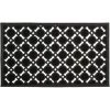 Relaxdays Paillasson Caoutchouc Antidérapant HxlxP 0,5x75x45 Cm Tapis De Sol Porte Entrée Motif Grille Résistant Saleté Chaussures Intérieur Ou Extérieur Résistant Jardin Terrasse Couloir Garage, Noir