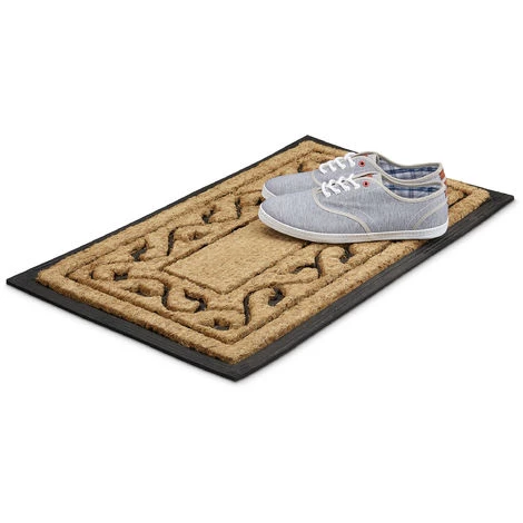 Relaxdays Paillasson Fibres De Coco Naturelles écologiques Et Durables HxlxP: 2x75x45 Cm Tapis De Sol Caoutchouc Antidérapant PVC Porte Entrée Pour Intérieur Et Extérieur Motif Décoratif Fleur, Nature 3 Relaxdays Paillasson Fibres De Coco Naturelles écologiques Et Durables HxlxP: 2x75x45 Cm Tapis De Sol Caoutchouc Antidérapant PVC Porte Entrée Pour Intérieur Et Extérieur Motif Décoratif Fleur, Nature – Image 3