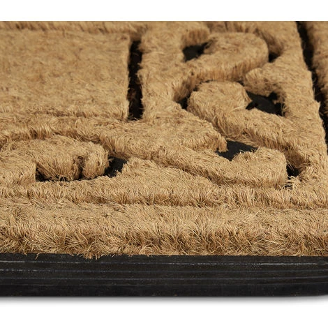 Relaxdays Paillasson Fibres De Coco Naturelles écologiques Et Durables HxlxP: 2x75x45 Cm Tapis De Sol Caoutchouc Antidérapant PVC Porte Entrée Pour Intérieur Et Extérieur Motif Décoratif Fleur, Nature 5 Relaxdays Paillasson Fibres De Coco Naturelles écologiques Et Durables HxlxP: 2x75x45 Cm Tapis De Sol Caoutchouc Antidérapant PVC Porte Entrée Pour Intérieur Et Extérieur Motif Décoratif Fleur, Nature – Image 5