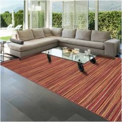 UNAMOURDETAPIS Tapis Salon 60x110 Cm Rectangulaire PENJADO Rouge Entrée Tissé à La Main - Rouge