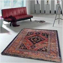 UNAMOURDETAPIS Tapis Orient Style 120x170 Cm Rectangulaire ORIENT ESKI MADALYON 1 Beige Salon Adapté Au Chauffage Par Le Sol - Beige