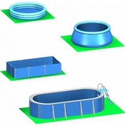 EYEPOWER Tapis De Piscine 1,59 M² - 4 Tapis De Sol EVA 62x62 Jeu De Dalles De Protection -Tapis et paillasson Soldes 10974164 4