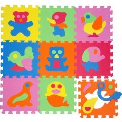 LittleTom Tapis De Jeu Doux Pour Bébé Dalles Puzzle En Mousse Enfants Animaux