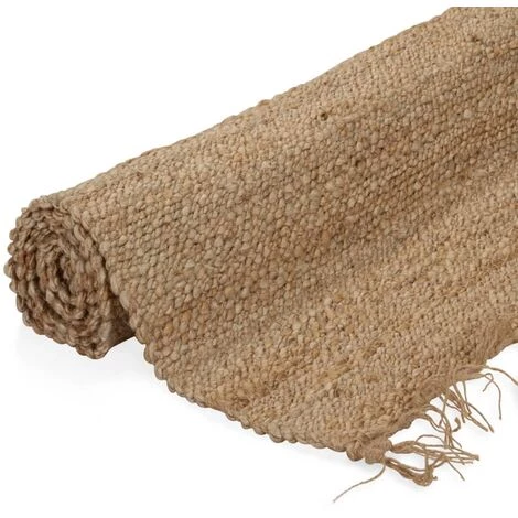 VidaXL Tapis Tissé à La Main Jute 120 X 180 Cm Naturel - Beige 2 VidaXL Tapis Tissé à La Main Jute 120 X 180 Cm Naturel - Beige – Image 2