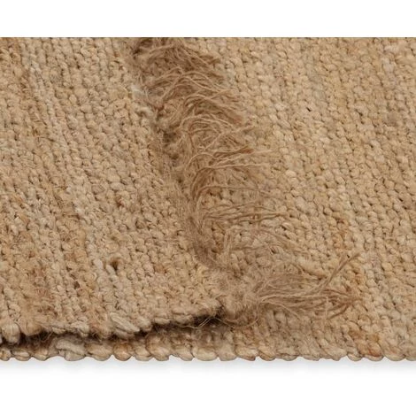 VidaXL Tapis Tissé à La Main Jute 120 X 180 Cm Naturel - Beige 3 VidaXL Tapis Tissé à La Main Jute 120 X 180 Cm Naturel - Beige – Image 3