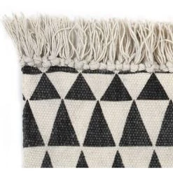 VidaXL Tapis Kilim Coton 120 X 180 Cm Avec Motif Noir/blanc - Noir 6 VidaXL Tapis Kilim Coton 120 X 180 Cm Avec Motif Noir/blanc - Noir -Tapis et paillasson Soldes 11274459 3