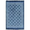 VidaXL Tapis Kilim Coton 120 X 180 Cm Avec Motif Bleu - Bleu