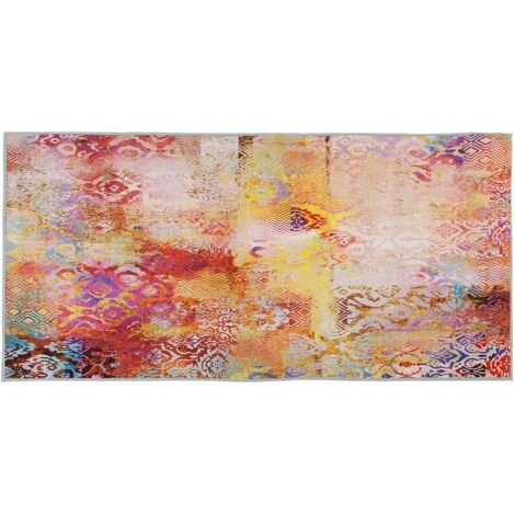 BELIANI Tapis En Tissu Multicolore 150x80cm - Multicolore 1 BELIANI Tapis En Tissu Multicolore 150x80cm - Multicolore
