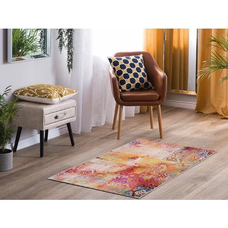 BELIANI Tapis En Tissu Multicolore 150x80cm - Multicolore 2 BELIANI Tapis En Tissu Multicolore 150x80cm - Multicolore – Image 2