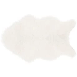 ATMOSPHERA, CRÉATEUR D'INTÉRIEUR Tapis Fausse Fourrure 60x90 Cm - Blanc