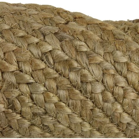 THE HOME DECO FACTORY Tapis Rond En Jute 120 Cm - Blanc 2 THE HOME DECO FACTORY Tapis Rond En Jute 120 Cm - Blanc – Image 2