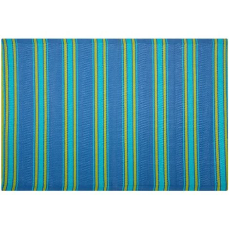 BELIANI Tapis En Plastique Bleu 180x120cm - Bleu 1 BELIANI Tapis En Plastique Bleu 180x120cm - Bleu