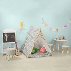 Tente Tipi Enfant Pour Garçon Et Fille Teepee Tente De Jeu OSS02-HG SoBuy® 7 Tente Tipi Enfant Pour Garçon Et Fille Teepee Tente De Jeu OSS02-HG SoBuy® -Tapis et paillasson Soldes 12272011 3