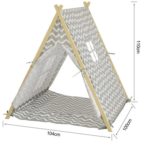 Tente Tipi Enfant Pour Garçon Et Fille Teepee Tente De Jeu OSS02-HG SoBuy® 4 Tente Tipi Enfant Pour Garçon Et Fille Teepee Tente De Jeu OSS02-HG SoBuy® – Image 4