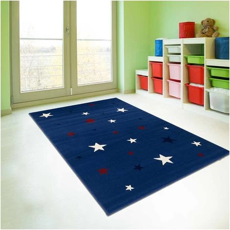 UNAMOURDETAPIS Tapis Enfant 140x200 Cm Rectangulaire AF NIGHTSKY Bleu Chambre Adapté Au Chauffage Par Le Sol - Bleu 1 UNAMOURDETAPIS Tapis Enfant 140x200 Cm Rectangulaire AF NIGHTSKY Bleu Chambre Adapté Au Chauffage Par Le Sol - Bleu