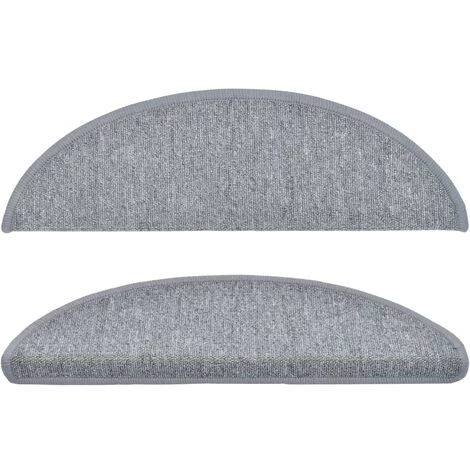 Tapis D'escalier 15 Pcs Gris Clair 56x17x3 Cm VidaXL 3 Tapis D'escalier 15 Pcs Gris Clair 56x17x3 Cm VidaXL – Image 3