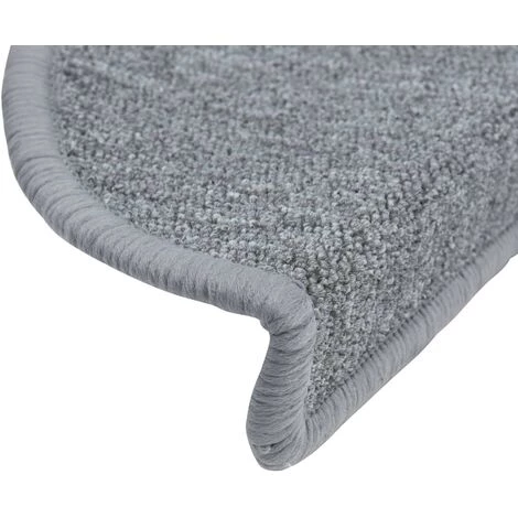 Tapis D'escalier 15 Pcs Gris Clair 56x17x3 Cm VidaXL 4 Tapis D'escalier 15 Pcs Gris Clair 56x17x3 Cm VidaXL – Image 4