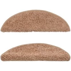 VidaXL Tapis D'escalier 15 Pcs Beige 56 X 20 Cm - Beige -Tapis et paillasson Soldes 12558993 3