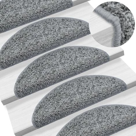VidaXL 15 Pcs Tapis D'escalier Gris 65 X 25 Cm - Gris 1 VidaXL 15 Pcs Tapis D'escalier Gris 65 X 25 Cm - Gris