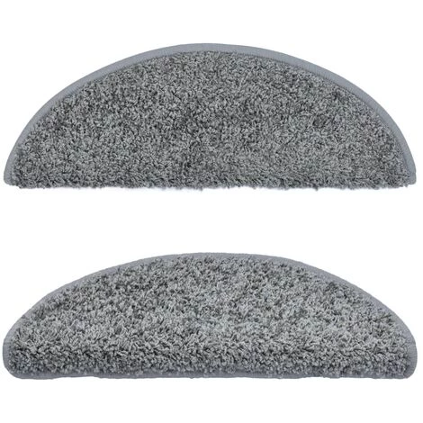 VidaXL 15 Pcs Tapis D'escalier Gris 65 X 25 Cm - Gris 3 VidaXL 15 Pcs Tapis D'escalier Gris 65 X 25 Cm - Gris – Image 3