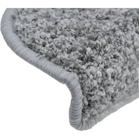 VidaXL 15 Pcs Tapis D'escalier Gris 65 X 25 Cm - Gris 4 VidaXL 15 Pcs Tapis D'escalier Gris 65 X 25 Cm - Gris – Image 4