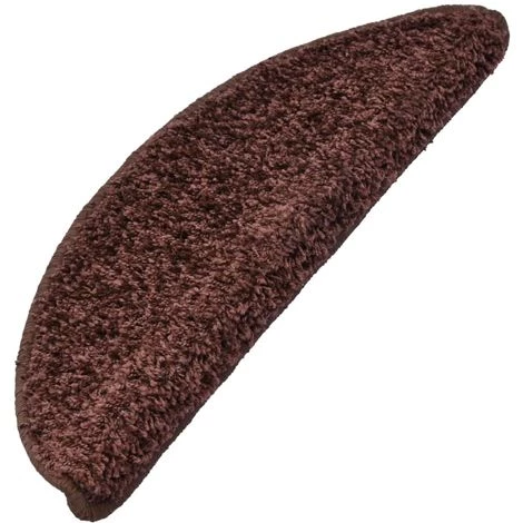 VidaXL 15 Pcs Tapis D'escalier Marron 65 X 25 Cm - Brun 2 VidaXL 15 Pcs Tapis D'escalier Marron 65 X 25 Cm - Brun – Image 2