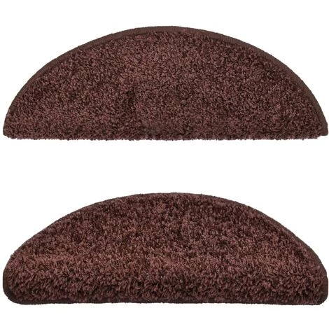 VidaXL 15 Pcs Tapis D'escalier Marron 65 X 25 Cm - Brun 3 VidaXL 15 Pcs Tapis D'escalier Marron 65 X 25 Cm - Brun – Image 3