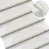 VidaXL 15 Pcs Tapis D'escalier Blanc 65 X 25 Cm - Blanc