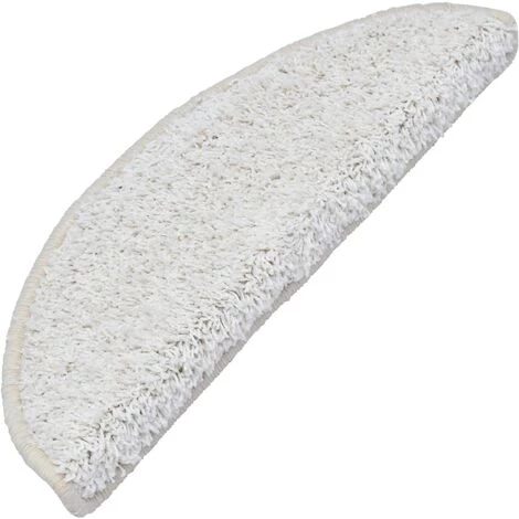 VidaXL 15 Pcs Tapis D'escalier Blanc 65 X 25 Cm - Blanc 2 VidaXL 15 Pcs Tapis D'escalier Blanc 65 X 25 Cm - Blanc – Image 2