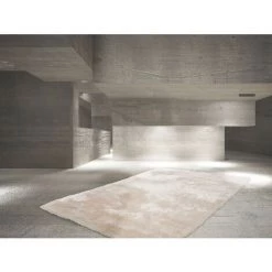 DELADECO Tapis En Polyester Moelleux Calypso Ivoire 120x170 - Ivoire