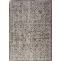 DELADECO Tapis Gris Intérieur Et Extérieur Vintage Plat Tatu Gris 120x170 - Gris