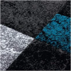 Tapis Moderne En Polypropylène AlloTapis Nastasia Turquoise 80x150 - Turquoise -Tapis et paillasson Soldes 12674624 5
