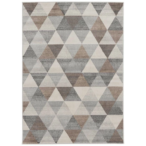 ALLOTAPIS Tapis Scandinave à Courtes Mèches Géométrique Olivetto Marron 80x150 - Marron 2 ALLOTAPIS Tapis Scandinave à Courtes Mèches Géométrique Olivetto Marron 80x150 - Marron – Image 2