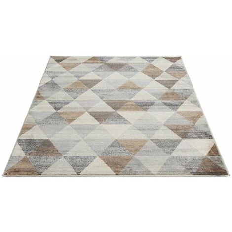 ALLOTAPIS Tapis Scandinave à Courtes Mèches Géométrique Olivetto Marron 80x150 - Marron 4 ALLOTAPIS Tapis Scandinave à Courtes Mèches Géométrique Olivetto Marron 80x150 - Marron – Image 4
